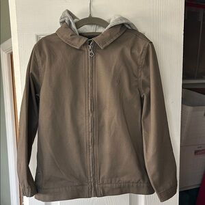 Volcom Brown Jacket with Gray Hood
